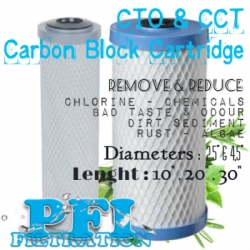 CTO CCT Carbon Block Filter Cartridge Briquette  large
